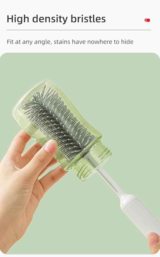 6-in-1 Bottle Brush Set with Holder – Multipurpose Cleaning Kit for Baby Bottles, Reusable Water Bottles, Straws, and Lids – BPA-Free, Compact Storage