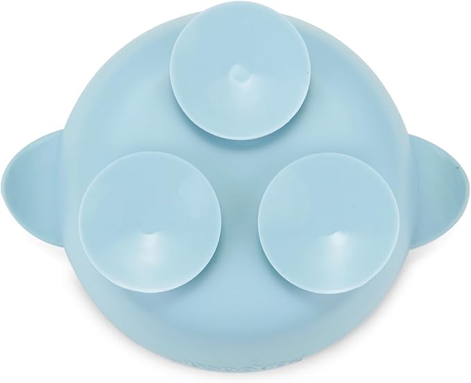 PandaEar 3 Pack Baby Suction Bowls, Stay Put Silicone Food Bowl Babies Led Weaning Supplies for Kids Toddlers, BPA-Free -Blue/Green/Brown