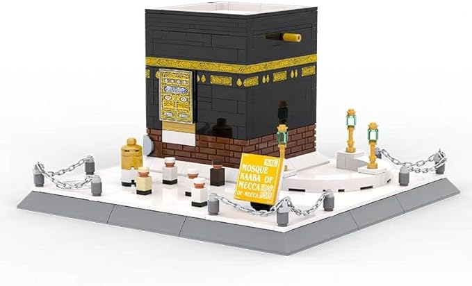Islamic Mosque Kaaba Architectural Model Building Block Sets Muslim Bricks Toy hajj kit eid Gifts for Kids Adult 446 Pieces