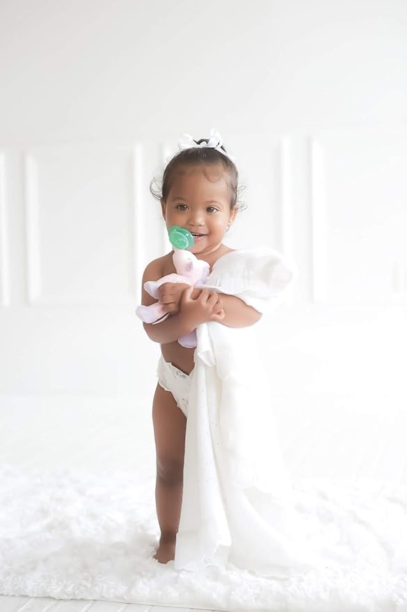 Nookums Paci-Plushies Shakies - Pacifier Holder with Built in Rattle (2 in 1)- Adapts to Name Brand Pacifiers, Suitable for All Ages, Plush Toy Includes Detachable Pacifier (Unicorn)…