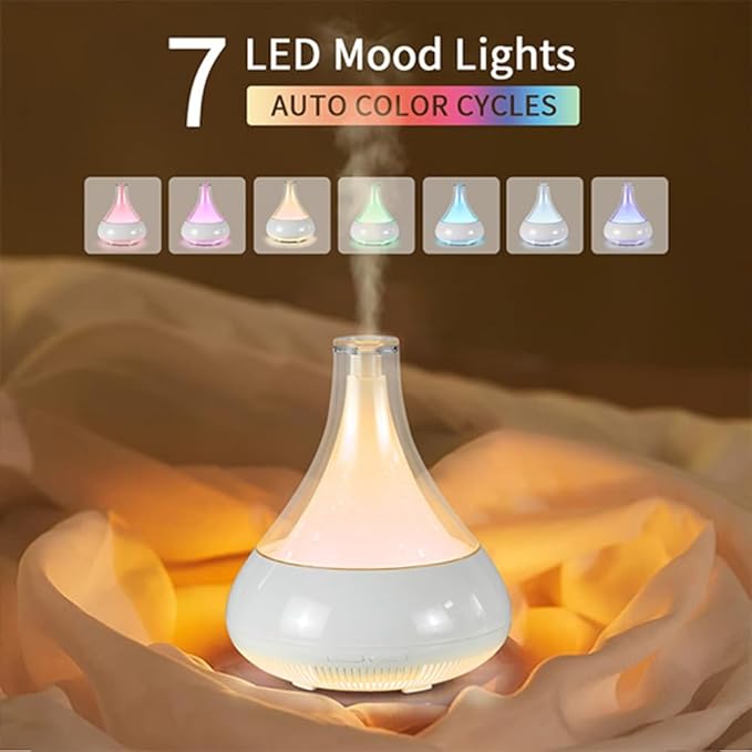Smart Aromatherapy Diffuser & Humidifier with Phone App Control - 350ML Ultrasonic Essential Oil Diffuser, Whisper-Quiet, Air Freshener, Multi-Color LED