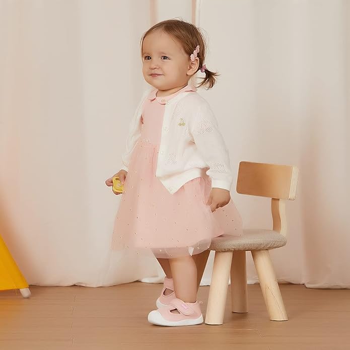 BMCiTYBM Baby Sneakers Girls Boys Lightweight Breathable Mesh First Walkers Shoes 6-24 Months