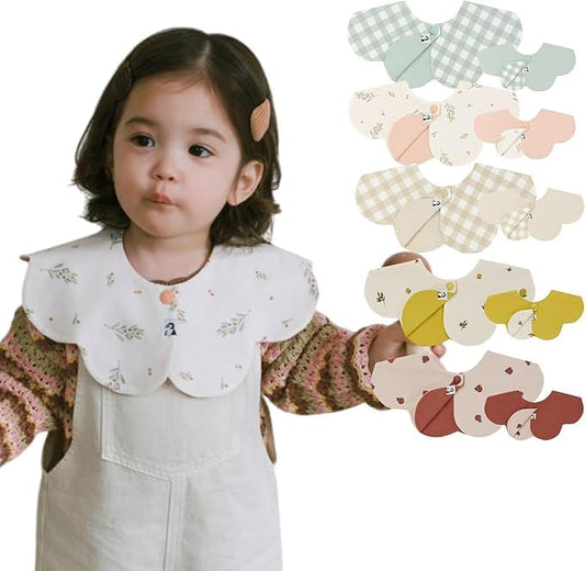 Konny Baby Bibs Set, 360 ° Rotate, Soft and Absorbent Bandana Drooling for Boys Girls baby Essentials