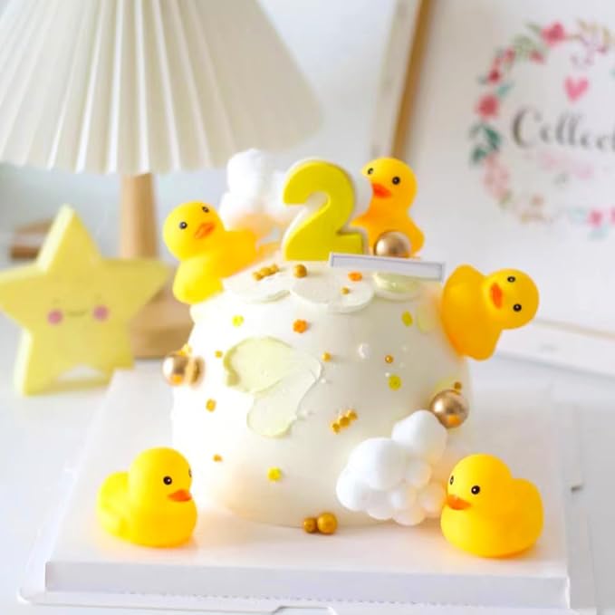 No Bebe Waterproof 5Pcs 2 inch Rubber Yellow Duck/Ducikes Bath/Pool/Water Float Toy Stuffed with Sealed Plug Without Hole or with No Hole for Kids in Bulk