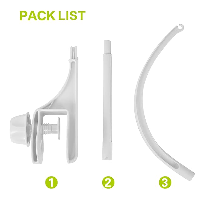 24 inch Crib Mobile Bed Bell Frame arm Bracket, Double nut Screw Fixing Frame -DIY Toy Decoration Bracket (Stand Without Music Box)