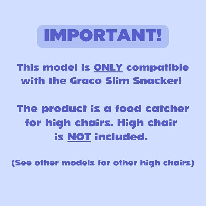CATCHY - Food Catcher - Compatible with Graco Slim Snacker High Chair + 11 Other High Chairs - Highchair Sold Separately - Baby & Toddler Food & Mess Catcher - Under High Chair Accessory