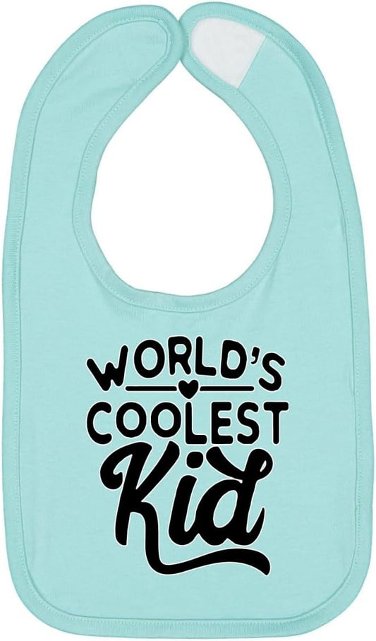 World's Coolest Kid Funny Cute Humor Infant Premium Jersey Baby Bib