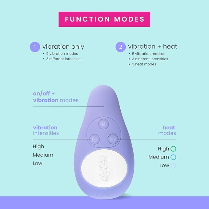 LaVie Warming Lactation Massager 3-in-1 Adjustable Heat + Vibration for Breastfeeding, Nursing, Pumping, Essential Support for Improved Milk Flow