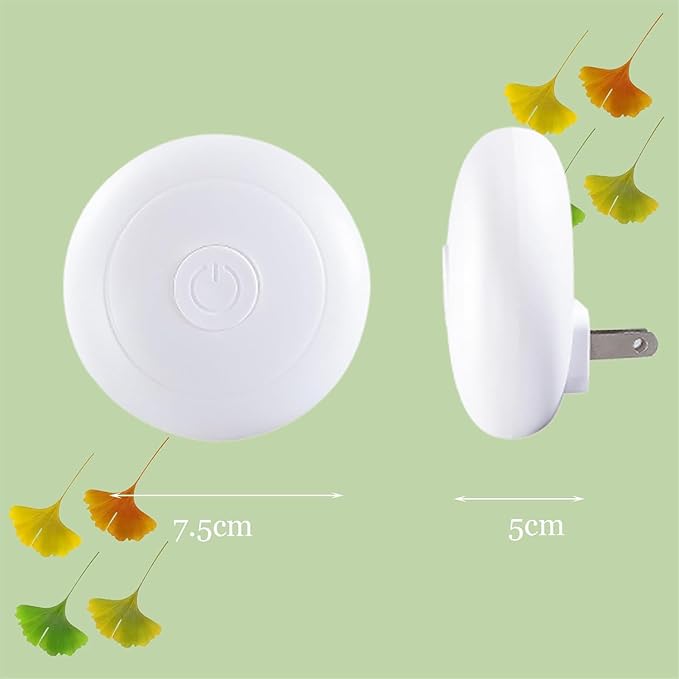 Plug-in Nightlight with Manual On/Off Switch - Night Lights Plug into Wall for Kids Bedroom Nursery, Kitchen Bathroom Hallway Stairs Stairways Corridor Garage, 3000K~5000K Daylight/Warm White 3 Colors