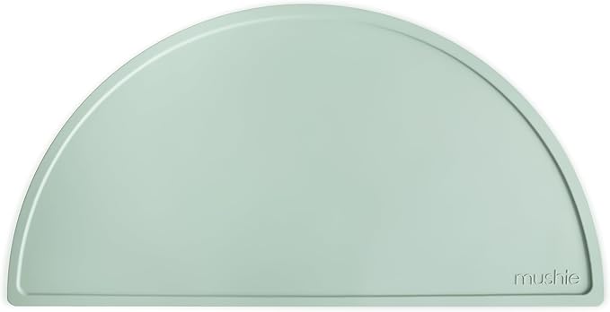 mushie Silicone Placemat for Kids | BPA-Free Non-Slip Design (Cambridge Blue)