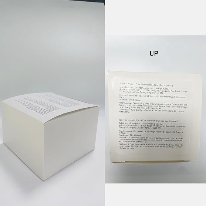 26mm Flange and Duckbill Valve Compatible with Spectra S1 Spectra S2 Spectra9 Plus Synergy Gold Breast Pump, Spectra Pump Parts S2 Parts S2 Accessories Replacement