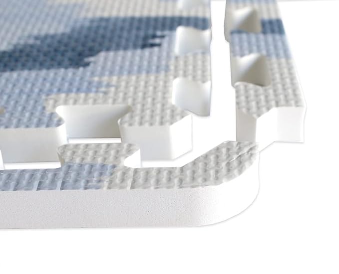 Yay Mats Stylish Extra Large Soft Baby Play Mat. Soft, Thick, Non-Toxic Foam playmat Covers 6 ft x 4 ft. Expandable Interlocking Floor Tiles Toddlers and Kids Playmat Tummy Time Mat