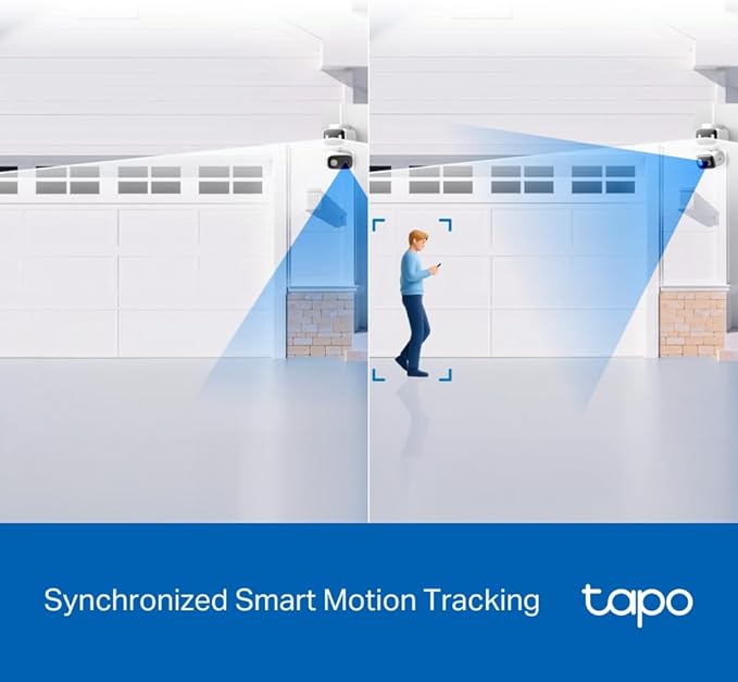 Tapo 2K 3MP Indoor/Outdoor Dual Lens Pan/Tilt Security Camera – 125° Wide-Angle + 6mm Telephoto, Free Person/Vehicle Detection, 360° View, SD/Cloud, Works w/Alexa & Google Home – HybridCam Duo