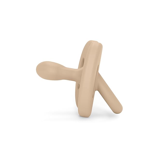 Color Essence SX PRO Silicone Baby Pacifier 1Pk, Made with 100% Soft Silicone, Baby Essentials Perfect for Breastfeeding Babies, Designed in Spain, 0-6 Mths, Irish Cream