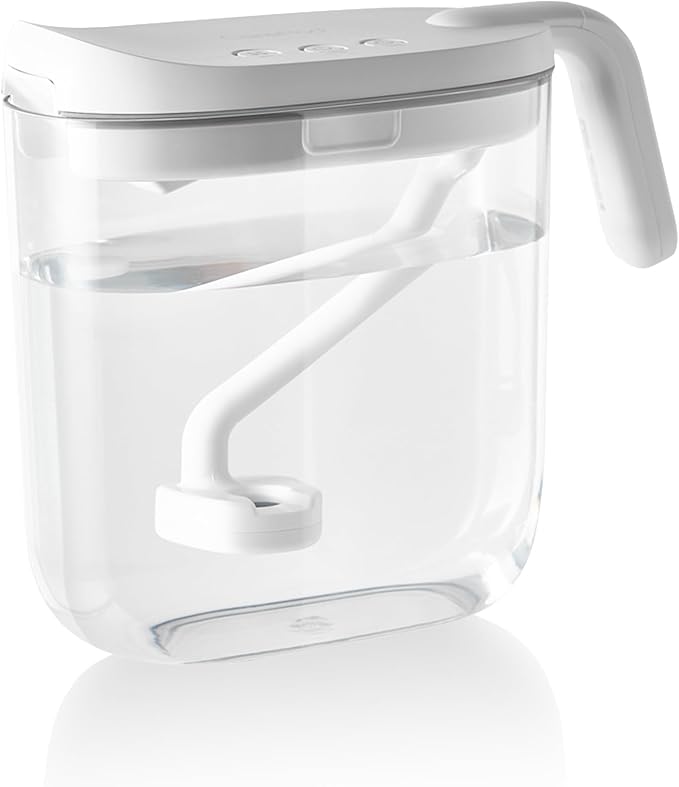 Carepod Mini Ultrasonic Cool Mist Humidifier for Bedroom, Quiet & Safe for Baby, Transparent, Only 3 Washable Parts & Easy to Clean, Filter-Free, Automatic Shut-off, Lasts 20Hrs (0.74Gal/2.8L)