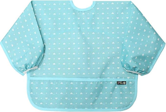 Long Sleeve Waterproof Bib for Toddlers – Feeding Smock for Baby Mealtime, Self-Feeding, Painting & Messy Play, BPA-Free