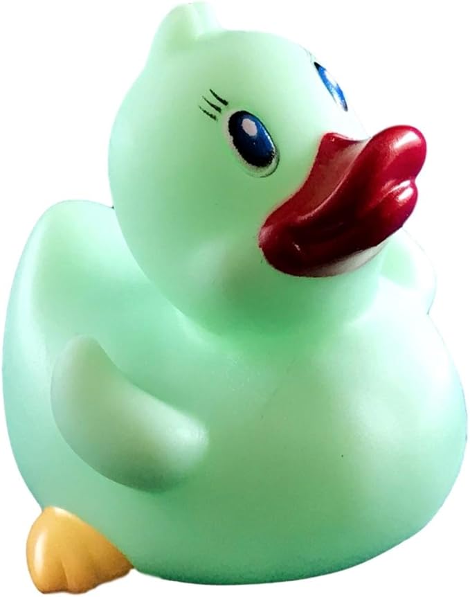 3" Glow in The Dark Rubber Duck [Sealed Hole, Floats Upright] - Baby Safe Bathtub Bathing Toy