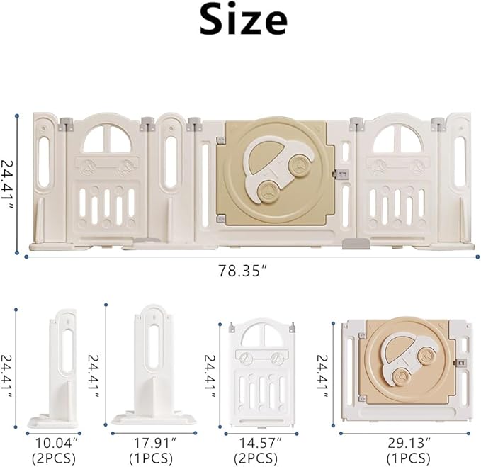 Baby Gate for Stairs Dog Door Pet Door for Stairs, porches and fireplaces Strong Suction Cup Reinforced can be Changed at Will and with Drawing Board(Total Length: 78.35“)