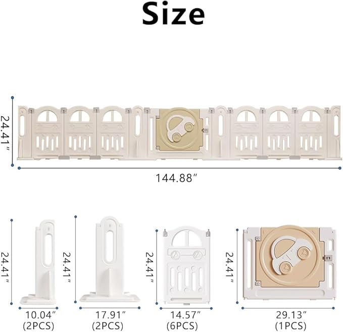 Baby Gate for Stairs Dog Door Pet Door for Stairs, porches and fireplaces Strong Suction Cup Reinforced can be Changed at Will and with Drawing Board(Total Length: 144.88“)