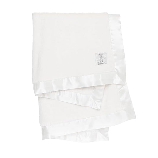 Little Giraffe Baby Blanket - Luxe Soft Blanket with Satin Trim - Baby Stroller Blanket - Newborn Baby Essentials & Baby Gifts - 29x35" - Cream