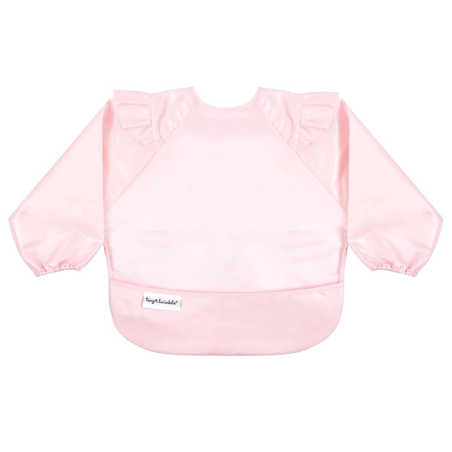Tiny Twinkle Mess Proof Baby Bib,Waterproof Smock Baby Bib for Eating,Machine Washable Long Sleeve Bib,Baby Led Weaning,Toddler Bib,BLW Supplies(Rose, Large 2-4 Years)