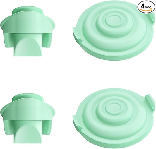 2pcs Duckbill Valves and 2pcs Pump Seals Diaphragm Compatible with Elvie Breast Pump, Replace for Elvie Pump Valves and Diaphragm, Pump Seal Used for Original Flange, Not Original Parts