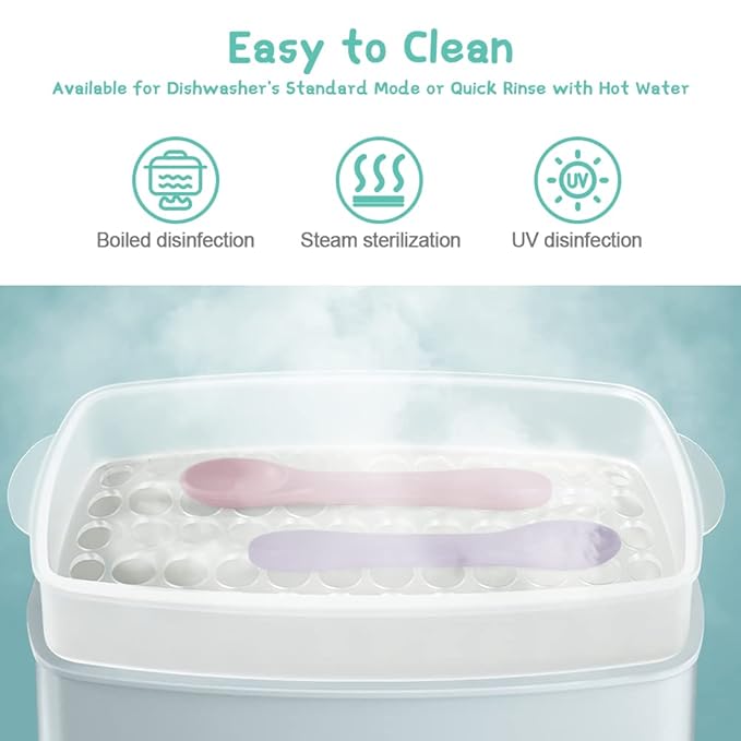 Vicloon Silicone Baby Feeding Spoons, 4 PCS First Stage Feeding Spoons for Infants, Baby Led Weaning Feeding Supplies Training Spoon, Toddler Utensils, Ultra-Durable & Chewproof, Dishwasher Safe