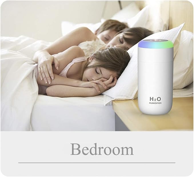 Plant Humidifier indoor, 350ml Humidifier for plant, desk, portable, travel (Cyan)