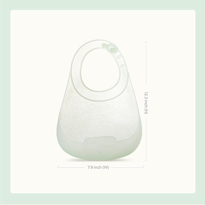 bc babycare Lightweight Silicone Baby Bibs with Adjustable Neck, Toddler Silicone Bibs with 3D Food Catcher Pocket, BPA-Free