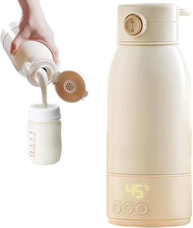Portable Milk or Water Warmer, with Super Fast Charging, Type C Charger included, 17oz Capacity, Instant Breast Milk, Formula or Water Warmer with Large Capacity
