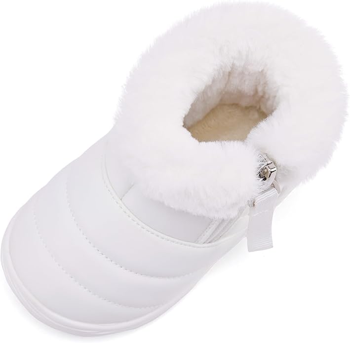 BMCiTYBM Baby Boy Girl Snow Boots Waterproof Winter Warm Booties Nonslip Lightweight Outdoor Shoes for First Walkers 6 9 12 18 24 Months(Infant/Toddler)