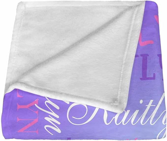 Personalized Baby Blankets with Name for Girls Boys, Customized Name Blankets for Kids Teens Newborn, Super Soft Plush Fleece, Custom Baby Blanket for Daughter Son Granddaughter Grandson
