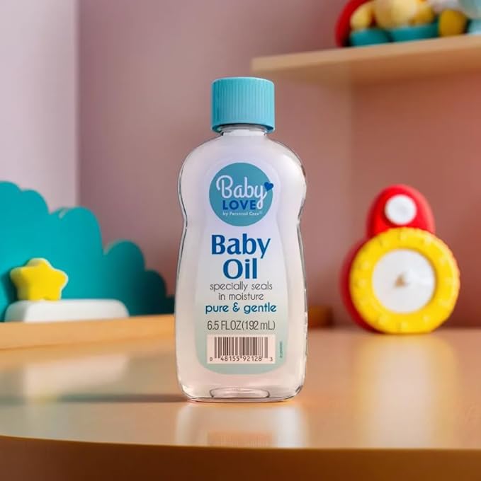 Baby Love Baby Oil, Pure Mineral Oil to Prevent Moisture Loss, 6.5 fl oz