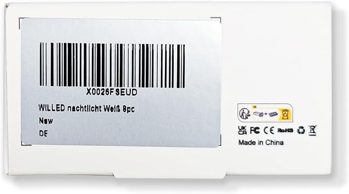 WILLED Rechargeable Night Lights, Warm White Motion Sensor Night Lights, Wireless Stair Lights Indoor for Stairway, Hallway, Kitchen, Closet, Cabinet, Bedroom, Kids' Room(8-Pack)