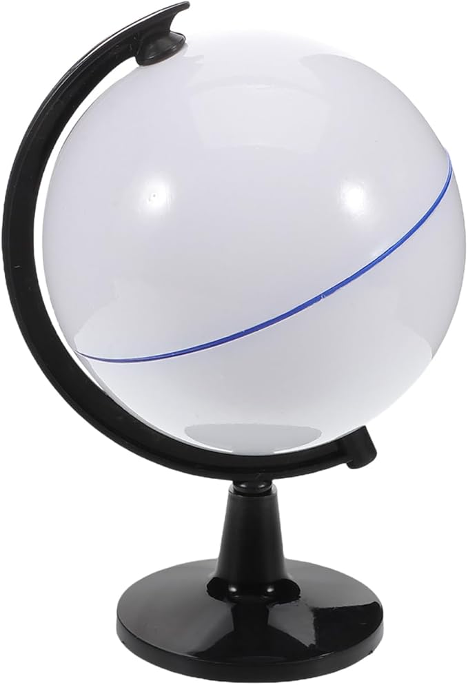 Diy Blank Globe Toy with Stand Rewritable Plastic Earth Model for Kids Geography Learning Interactive Educational Tool Creative Drawing Globe for Classroom and Home