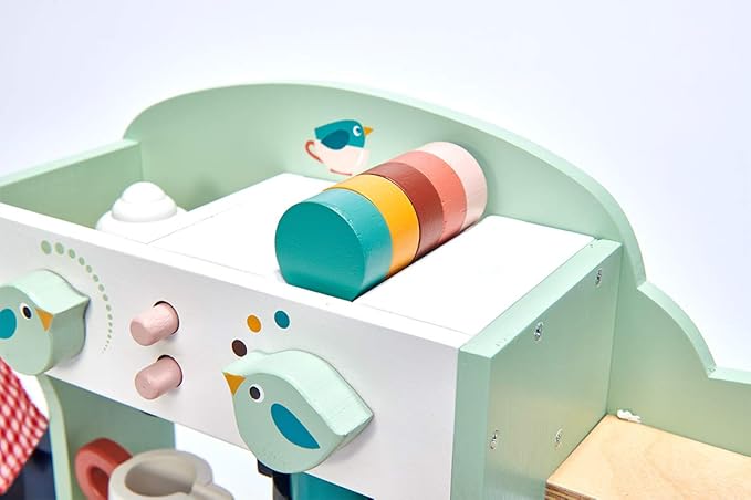 Tender Leaf Toys - Bird's Nest Café - 40 Pcs One-Stop Pretend Play Coffee Shop for Kids, Bakery and Cafe Set with Accessories - Promote Imaginative and Social Skills Development - Age 3+