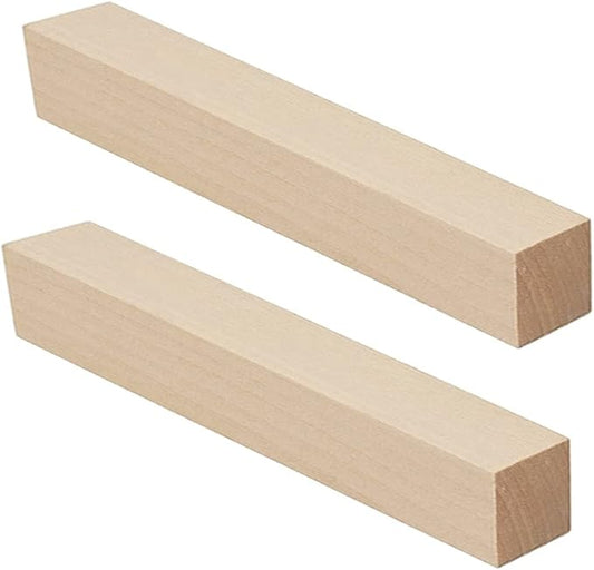 2 Pack Unfinished Basswood Carving Blocks Kit, 12 x 2 x 2 Inch Unfinished Bass Wood Whittling Carving Block Set for Kids Adults Carving Beginner