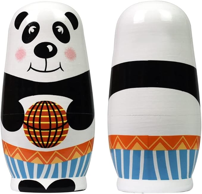 Tphon Nesting Dolls Wooden Russian Matryoshka Dolls for Toddlers Kids Handmade Toys Stacking Doll Set for Children Christmas Birthday Decoration Halloween Wishing Gift