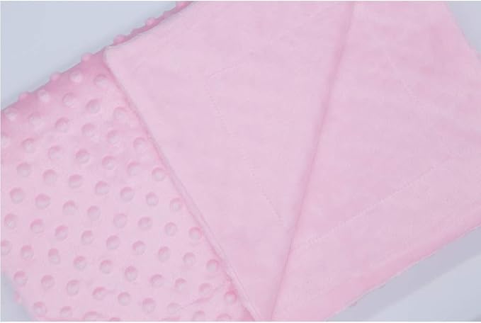 Unisex Children's Baby Quilt Soft Baby Blanket Minky Dot- Sherpa Fleece Baby Blanket 30 by 40 Inch Pink