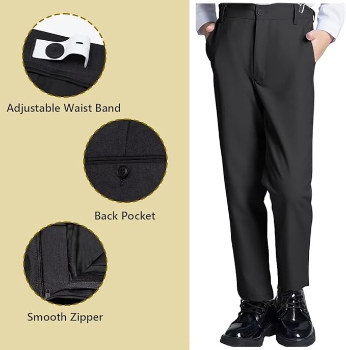 Boys Suit 3 Piece Ring Bearer Suit Kids Formal Jacket Vest Pants Suits Wedding Outfit for Party Prom Tuxedo