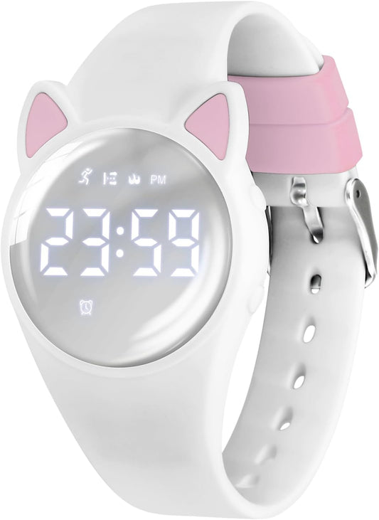 Kids Watches for Girls Boys Digital Sport Watch with Step Counter Pedometer Vibration Alarm Clock, No App Waterproof Fitness Tracker Kids Watch Boys Girls Teens Students Ages 5-16