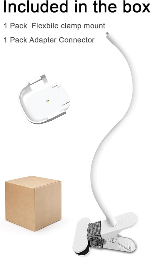 15.7 inches Baby Monitor Mount Compatible with VTech VM819 Baby Monitor Camera,Flexible Clip Clamp Mount Stand Long Gooseneck Arm Without Tools or Wall Damage