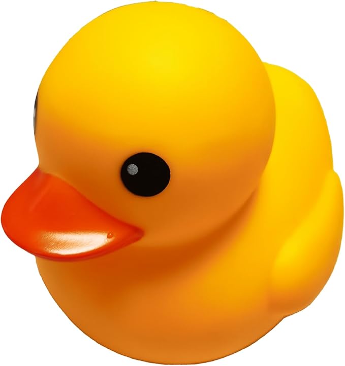 Yellow Rubber Ducks(No Bebe Noise), Without Hole Bath Toys - Floating Waterproof Duckies Gift for Baby Showers, Infants, Kids & Toddlers, Party Decorations, 7 inches (1 pcs)