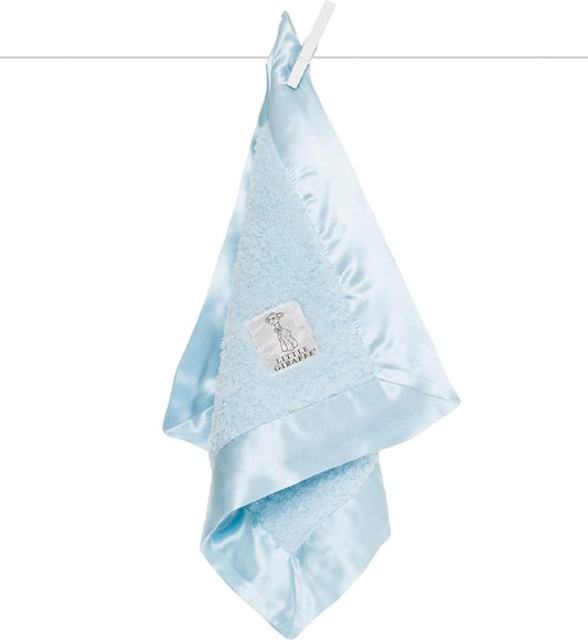 Little Giraffe Baby Blanket - Blanky - Soft Blanket with Satin Trim - Baby Stroller Blanket - Newborn Baby Essentials & Baby Gifts - 17 x 17 - Blue