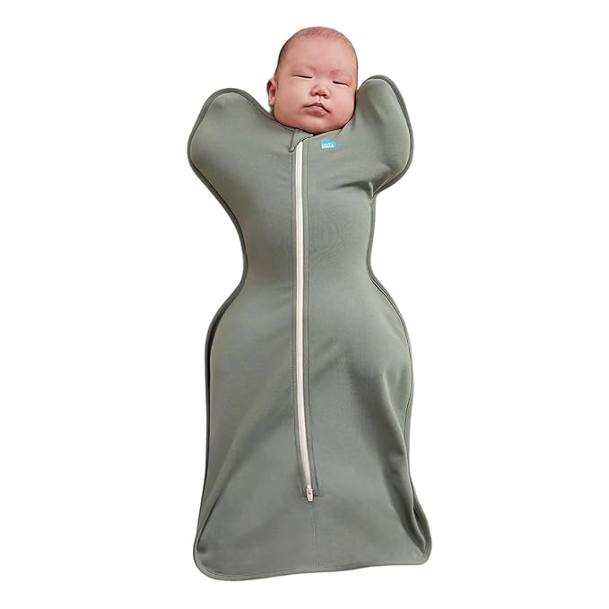 Love to Dream Swaddle UP, Baby Sleep Sack, Self-Soothing Swaddles for Newborns, Improves Sleep, Snug Fit Helps Calm Startle Reflex, New Born Essentials for Baby, 1.0 TOG, 5-8.5 lbs, Deep Olive