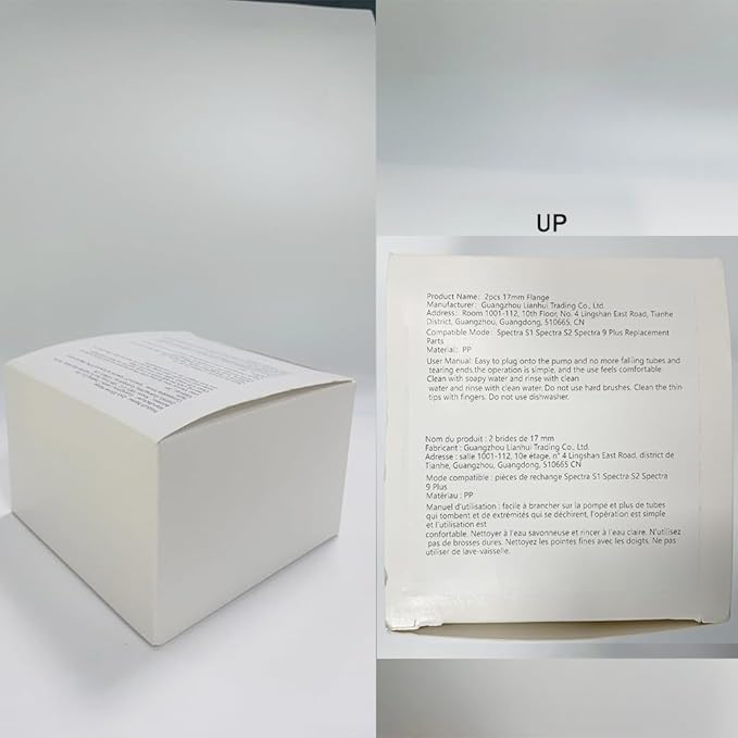 2pcs 17mm Flange Compatible with Spectra S1 S2 9 Plus Synergy Gold Ameda MYA Motif Luna Breast Pump, Replacement to Spectra Pump Parts, Breast Pump Shields 17mm Replace S1 S2 Parts