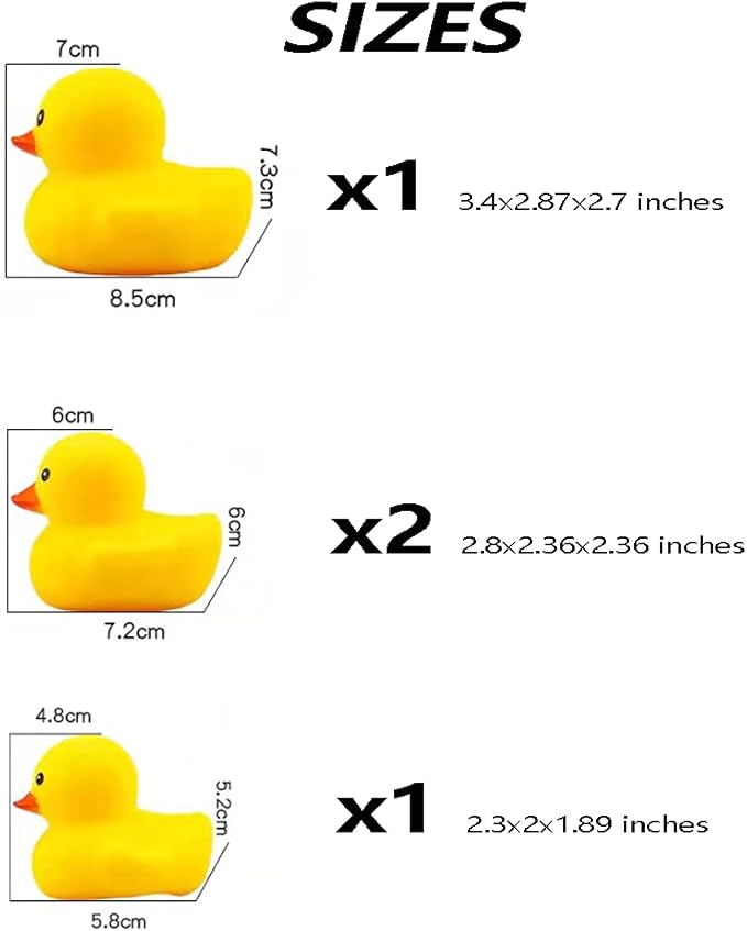 Rubber Funny Ducks/Duckies Waterproof No Bebe Noise Bath Toy Without Hole or with No Hole Student Office Desktop Decor IT Programmer Funny Partner Rubber Duckies in Bulk