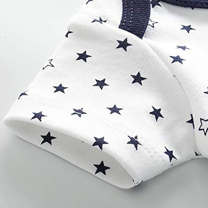 Chamie Newborn Baby Cute Design Bodysuit Short Sleeve One-Piece Baby Clothes for Boys and Girls