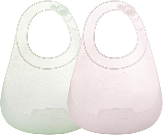 bc babycare Lightweight Silicone Baby Bibs with Adjustable Neck, Toddler Silicone Bibs with 3D Food Catcher Pocket, BPA-Free