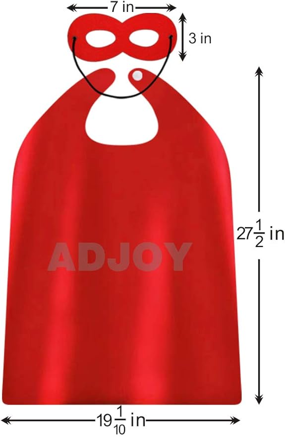 ADJOY Kids Superhero Capes and Masks for Birthday Party - Child Party Capes Bulk Pack of 28 Pcs (14 Sets)